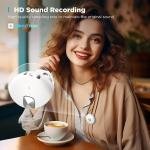 Boya Omic-D-W Wireless Microphone,Noise Cancelling Wireless Microphones for iPhone with Wireless Charging Case & Magnetic Clip, Lightning connector-White-Omic-D(white)