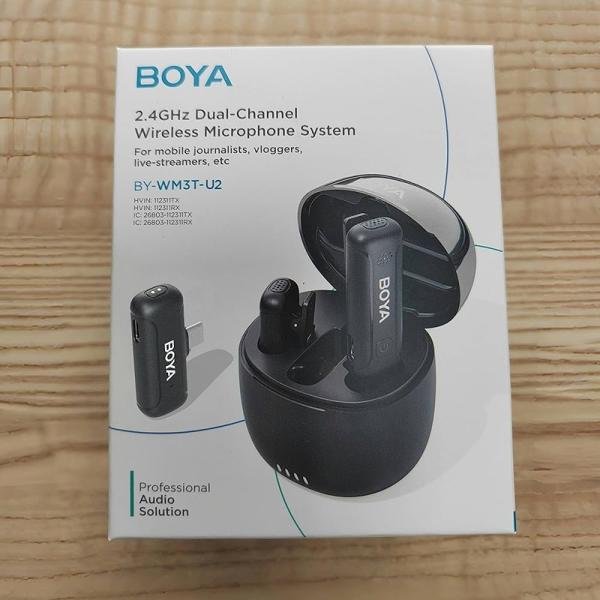 Boya 2.4GHz dual-channel wireless microphone system -iOS devices-BY-WM3T-D2