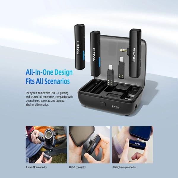 Boya Boyalink All-in-one Design Wireless Microphone System-BOYA-LINK