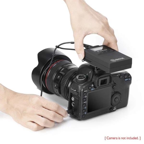 Boya Wireless Lavalier Microphone System Audio Recorder with 2 Bodypack Transmitters, 1 Portable Receiver Compatible for Canon Nikon Sony Panasonic DSLR Camera-BY-WM8 Pro-K2