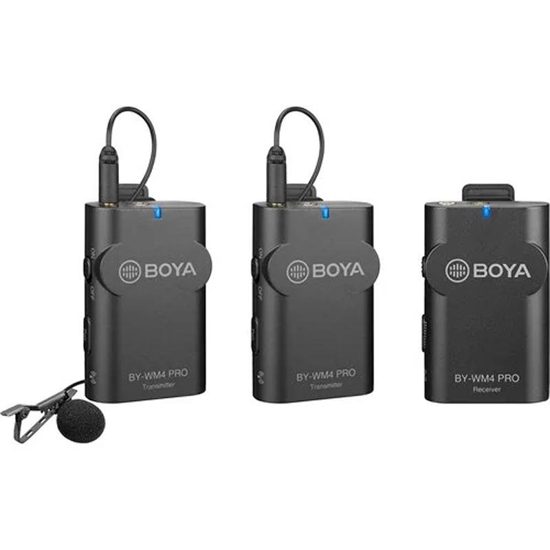 Boya High performance wireless M/C with 2 Transmitters, Specially for Smartphones, but also for DSLR cameras-BY-WM4-Pro K2