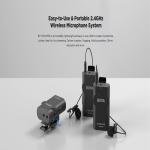 Boya High performance wireless M/C with 2 Transmitters, Specially for Smartphones, but also for DSLR cameras-BY-WM4-Pro K2
