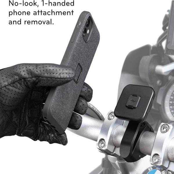 Peak Design Mobile // Motorcycle Mount // Bar Mount // Black - M-MM-AB-BK-1