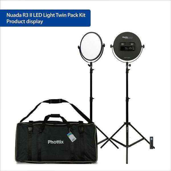 Phottix Nuada R3II LED Light Twin Kit Set