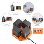 SmallRig NP-F970 4-Channel Camera Battery Charger & 4-Battery Kit 4834