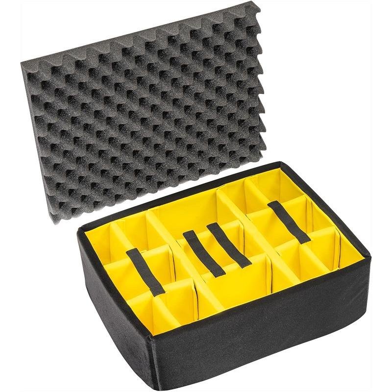 Pelican 1565,DIVIDER SET w/FOAM,BLK/YW - 015600-4050-000