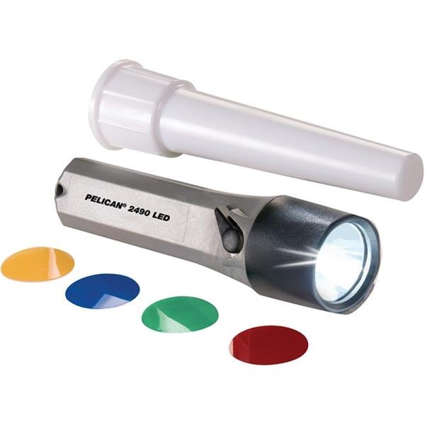Pelican 2490B,STLTH.LED/T-WAND,GREY - 2490-000-180