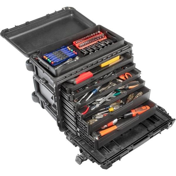 Pelican 0450SD4,WL/4 SHALLOW+2 DEEP DRAWERS,BLK - 004500-0420-110