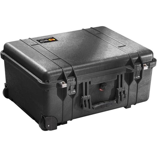 Pelican 1560SC,WL/DIV.SET+LOC LID ORG,BLK - 015600-0070-110