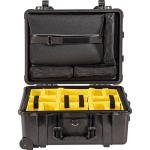 Pelican 1560SC,WL/DIV.SET+LOC LID ORG,BLK - 015600-0070-110