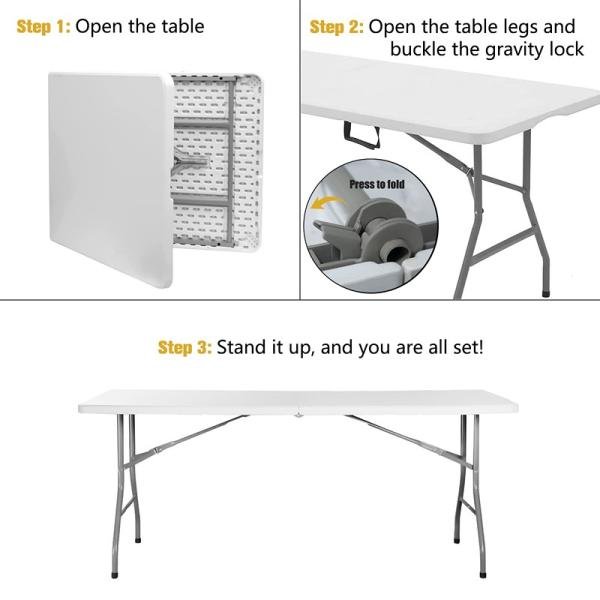 Procamp 6FT Fold In Half Table 180 - PROZJ-Z180D