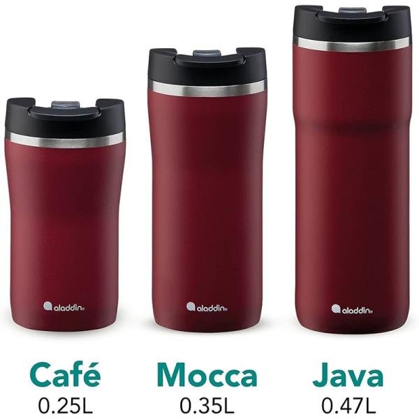 Aladdin Java Thermavac Leak-Lock™ SS Mug 0.47L Burgndy Red - 10-06646-019