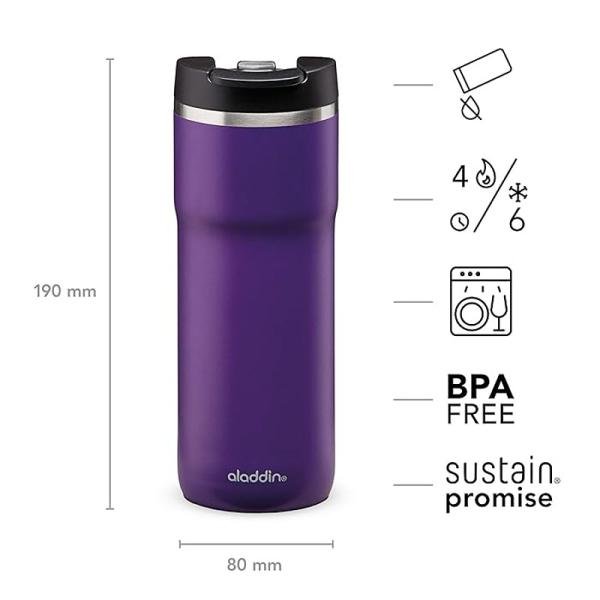 Aladdin Mocca Thermavac Leak-Lock™ SS Mug 0.35L Violet Purple ***EOL*** - 10-09363-003