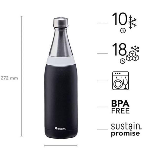 Aladdin Fresco Thermavac Wtr Btl 0.6L Lava Blk - 10-10098-002