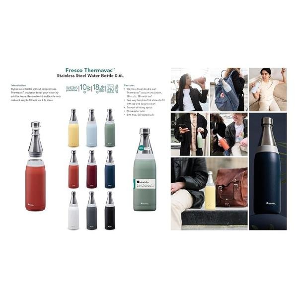 Aladdin Fresco Thermavac Wtr Btl 0.6L Deep Navy - 10-10098-003