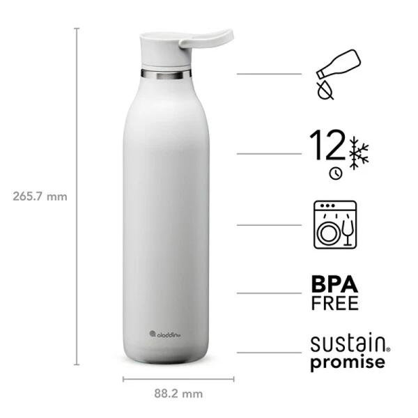 Aladdin 0.6L Cityloop Thermvac Btl Stone Grey - 10-10870-004