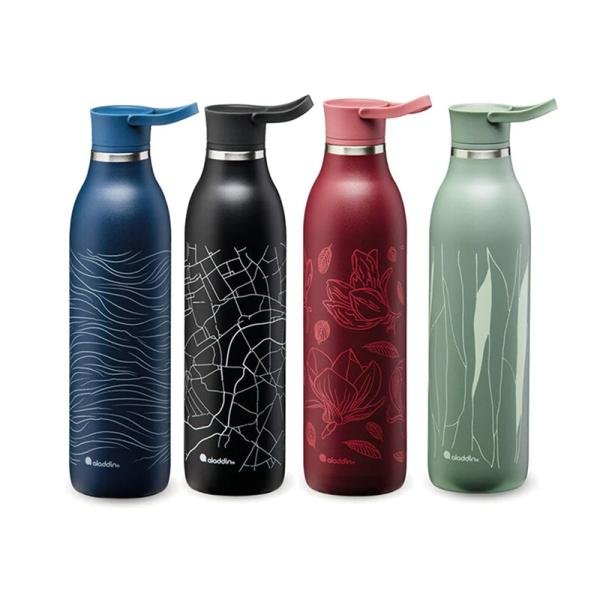 Aladdin 0.6L Cityloop Thermvac Btl Brgndy Magnoila Print - 10-10870-010