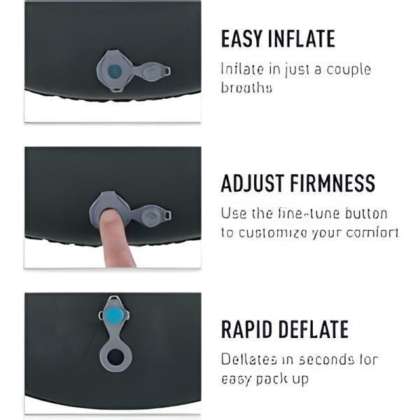 S2S Aeros Ultralight Pillow L Grey - APILULLGY