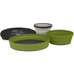 S2S X-Set 3-Pce (X-Mug,X Bowl, X Plate & Storage Pouch) Olive Plate, Olive Bowl, Sand Mug **DISC** - AXSET3OL