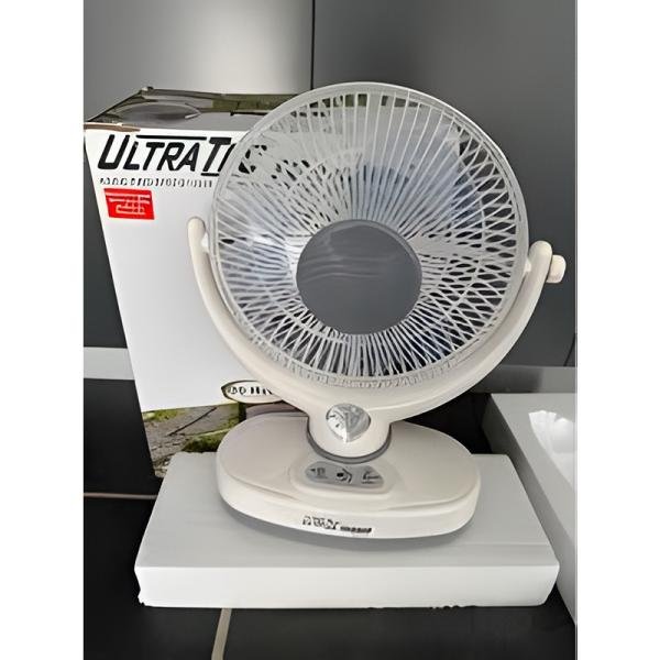 U/Tec Tornado AC/DC 2 Speed Oscillating Fan W/Built-in LED Emergy Light - MS5171