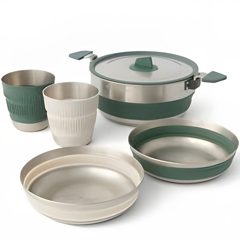 S2S Detour Stainless Steel One Pot Cook Set w/ 3L Pot [5 Piece] 3L Pot w/ 2 L Bowls and Mugs Multi - SS01260