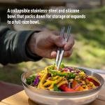 S2S Detour Stainless Steel Collapsible Bowl L Beluga Black - SS02220