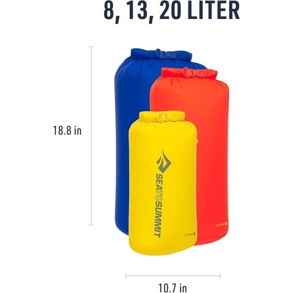 S2S Lightweight Dry Bag Set 8, 13, 20L Multi - Colour - SS02901